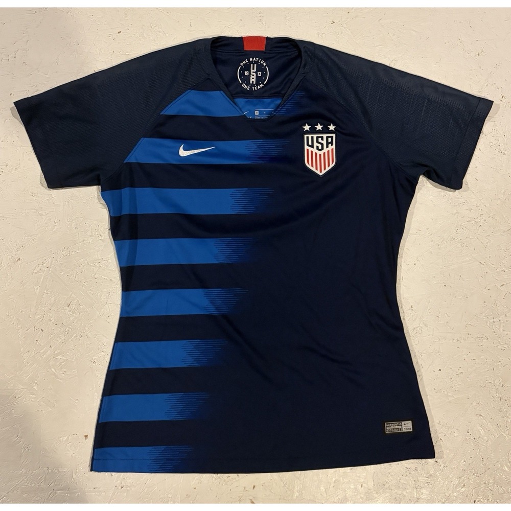 Nike USWNT 2018 Away Stadium Soccer Jersey Womens M Blue 893960-410 World Cup